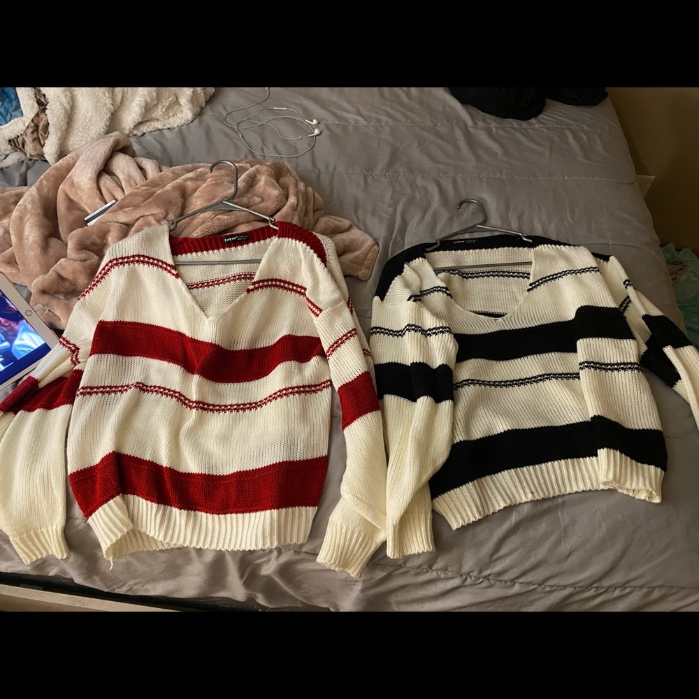 both are large but fit like mediums! $18 for both